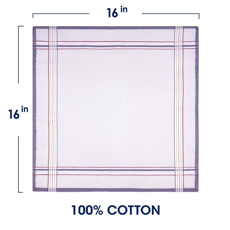 Selected Hanky 100% Cotton Men's Handkerchief 6 Piece Gift Set - Image 3